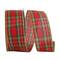 JAM Paper 2.5" x 50yd. Wired Renee Plaid Ribbon